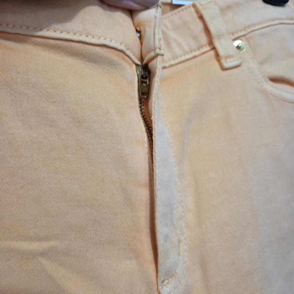 Micheal Kors Mid Rise Izzy Cropped Skinny Cottonblend Pants Sz 10 Spring Summer - Picture 8 of 12